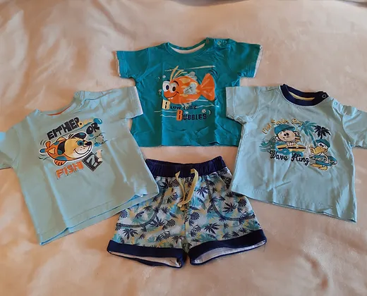 4 tlg. Sommerset, T-Shirt, kurze Hose Gr. 80