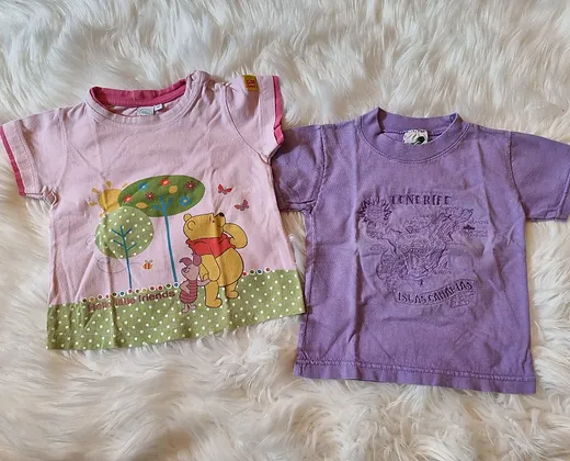 2 Mädchen T-Shirts Gr. 92