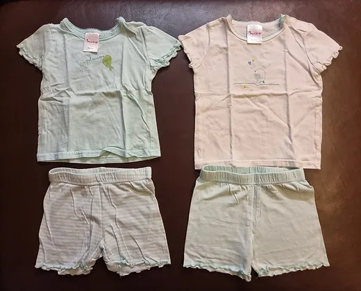 Sommerbekleidung, Schlafanzüge kurz 74/80
