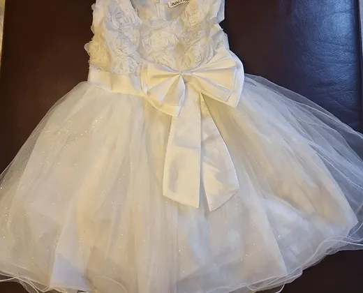 Taufkleid, Festkleid, Blumenkind weiß Gr. 110