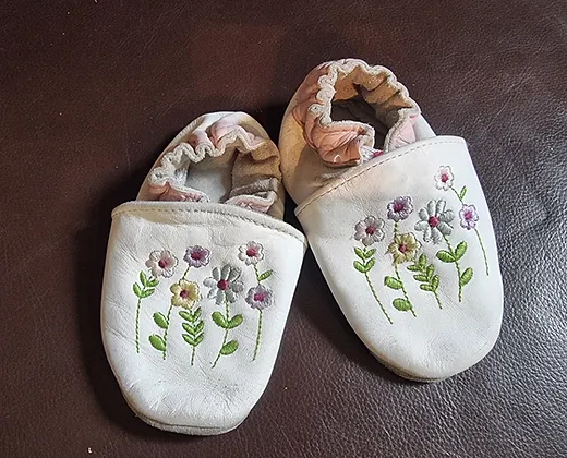 Krabbelschuhe Weiß Gr. 19/20
